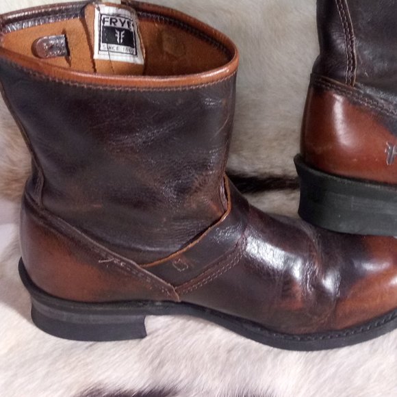FRYE SMITH ENGINEER BOOTS CARAMEL COLOR - Picture 4 of 12